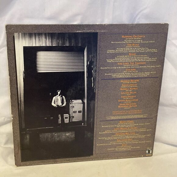 Jackson Browne Running On Empty (Vinyl, 1977) Asylum Records 6E-113 VG+ LP - Picture 3 of 11